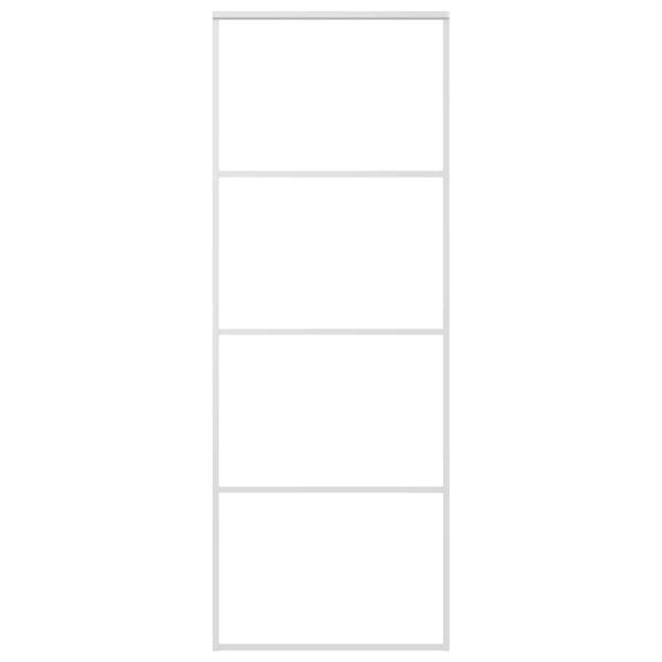 Schiebetür ESG-Mattglas und Aluminium 76x205 cm Weiß