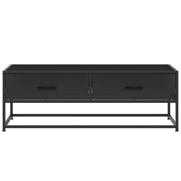 Couchtisch Schwarz 100x50x35 cm Holzwerkstoff und Metall