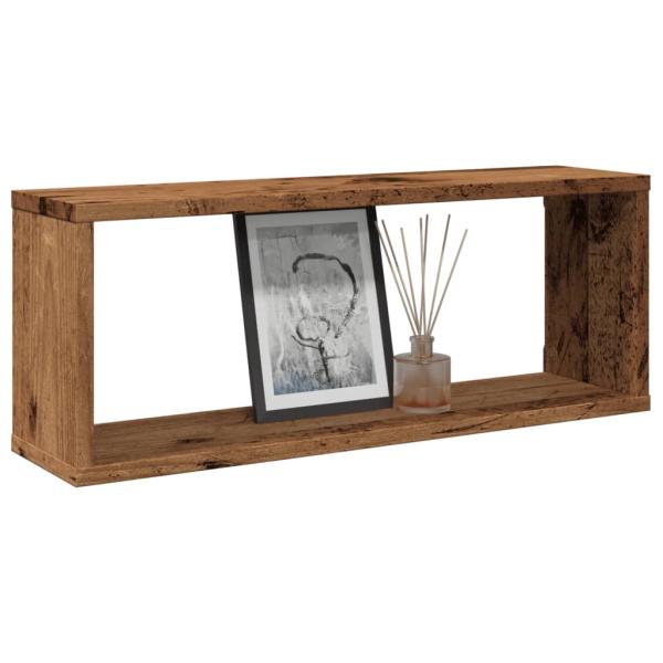 ARDEBO.de - Würfel-Wandregale 6 Stk. Altholz-Optik 60x15x23 Holzwerkstoff