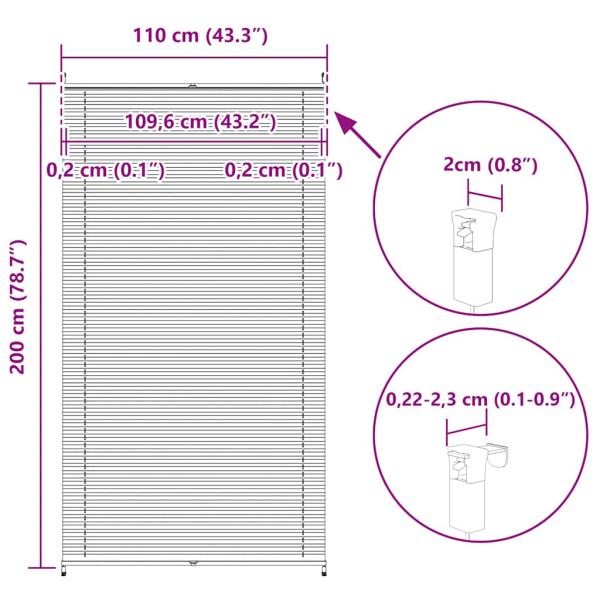Plissee Faltrollo Rollo Plisseerollo 110x200cm Creme