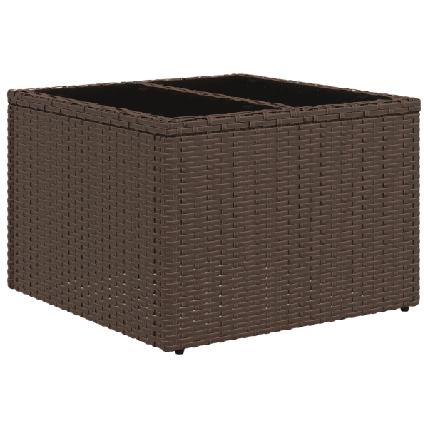 12-tlg. Garten-Sofagarnitur mit Kissen Braun Poly Rattan