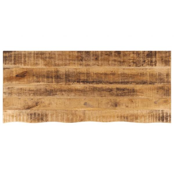 ARDEBO.de - Tischplatte 140x60x2,5 cm Baumkante Massivholz Raues Mangoholz