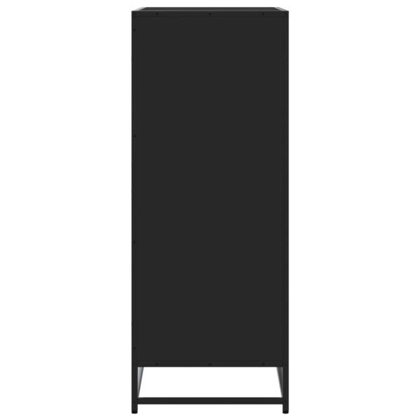 Schuhschrank Schwarz 75x38x97,5 cm Holzwerkstoff Metall