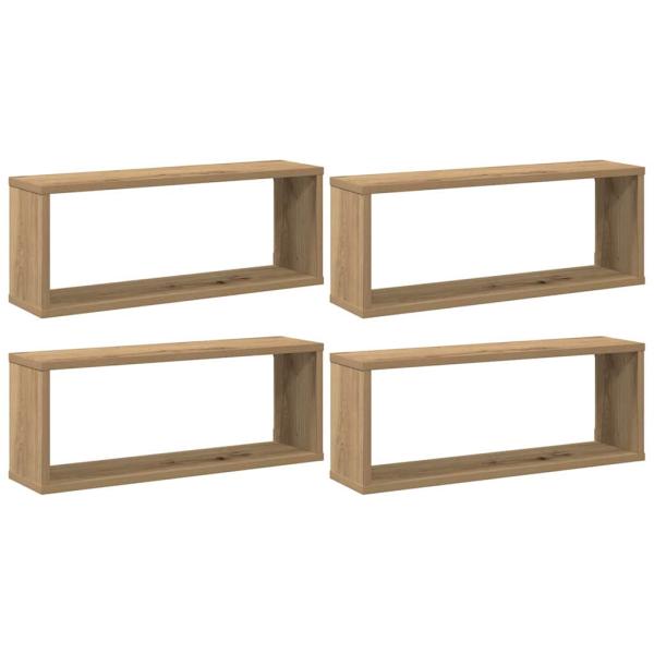 ARDEBO.de - Wandregale 4 Stk. Artisan-Eiche 60x15x23 cm Holzwerkstoff