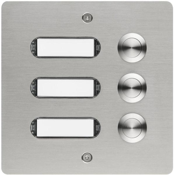 ARDEBO.de Grothe ETA 503 V2A AP Etagenplatte, 3 WE, 130 x 130 x 19 mm (55503)