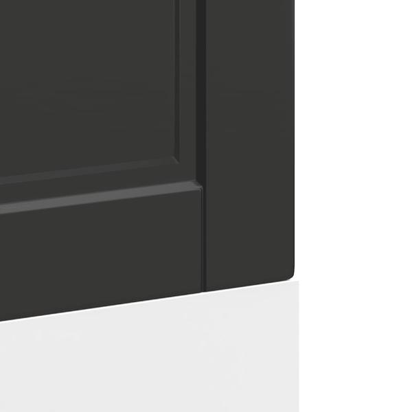 Geschirrspülerblende Porto Schwarz 60x1,5x67 cm Holzwerkstoff