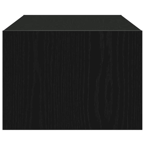 TV-Schrank mit LED-Leuchten Schwarz Eichen-Optik 100x35,5x25 cm