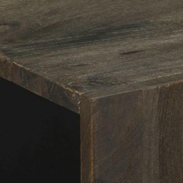 3-tlg. Sideboards Schwarz 60x33x75 cm Massivholz Mango