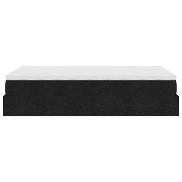 Ottoman-Bett mit Matratze Schwarz 120x200 cm Stoff
