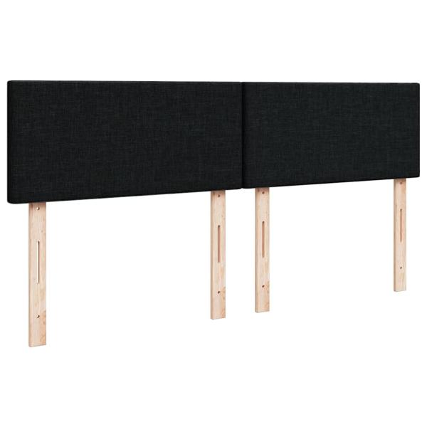 Ottoman-Bett mit Matratze Schwarz 140x200 cm Stoff