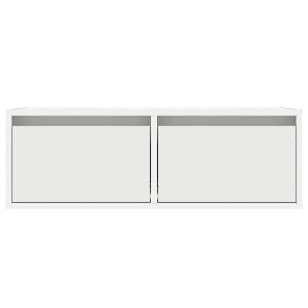 TV-Schrank mit LED-Leuchten Weiß 75x35,5x25 cm