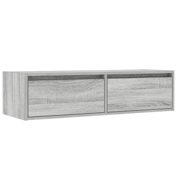 TV-Schrank mit LED-Leuchten Grau Sonoma 100x35,5x25 cm