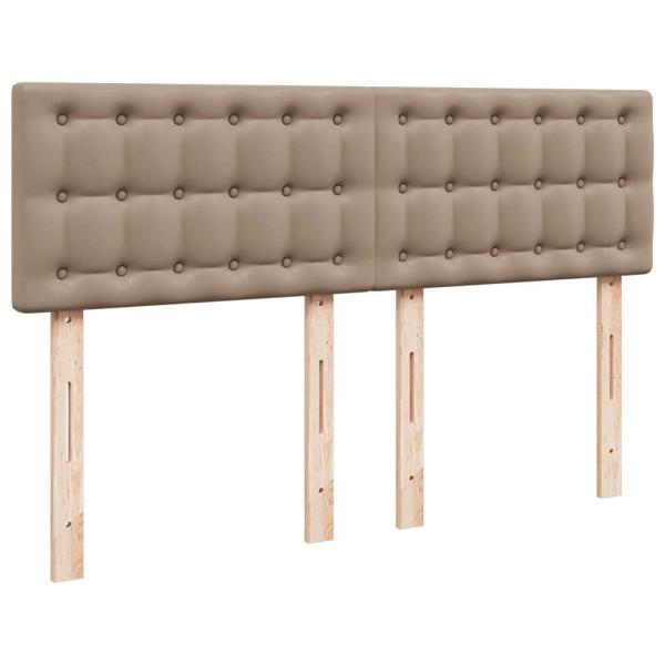 Ottoman-Bett mit Matratze Cappuccino-Braun 140x200cm Kunstleder