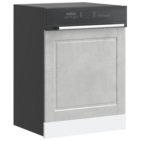 ARDEBO.de - Geschirrspülerblende Porto Betongrau 60x1,5x67 cm Holzwerkstoff