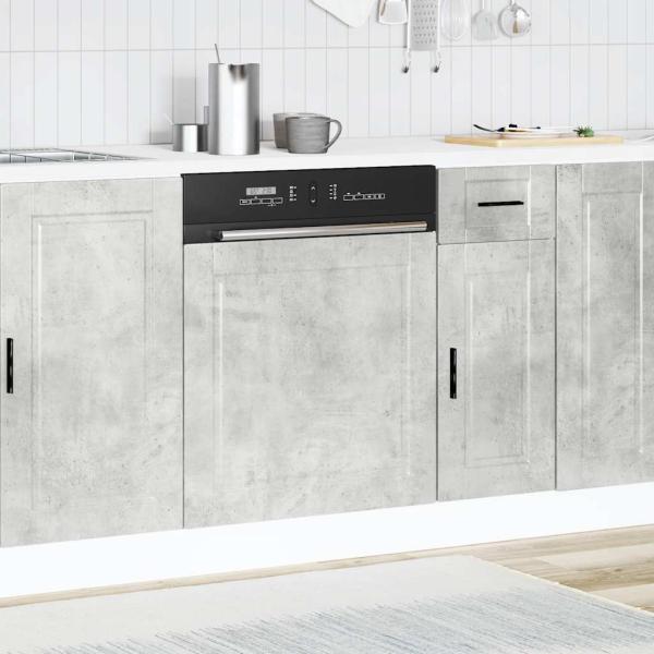 Geschirrspülerblende Porto Betongrau 60x1,5x67 cm Holzwerkstoff