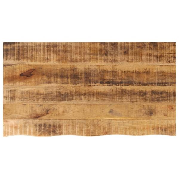 ARDEBO.de - Tischplatte 110x60x2,5 cm Baumkante Massivholz Raues Mangoholz