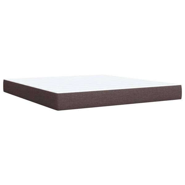 ARDEBO.de - Boxspringbett mit Matratze Dunkelbraun 180x200 cm Stoff