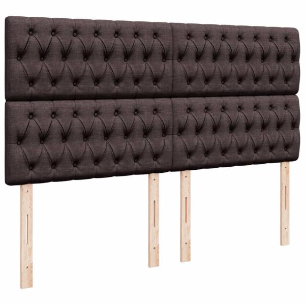 ARDEBO.de - Boxspringbett mit Matratze Dunkelbraun 180x200 cm Stoff