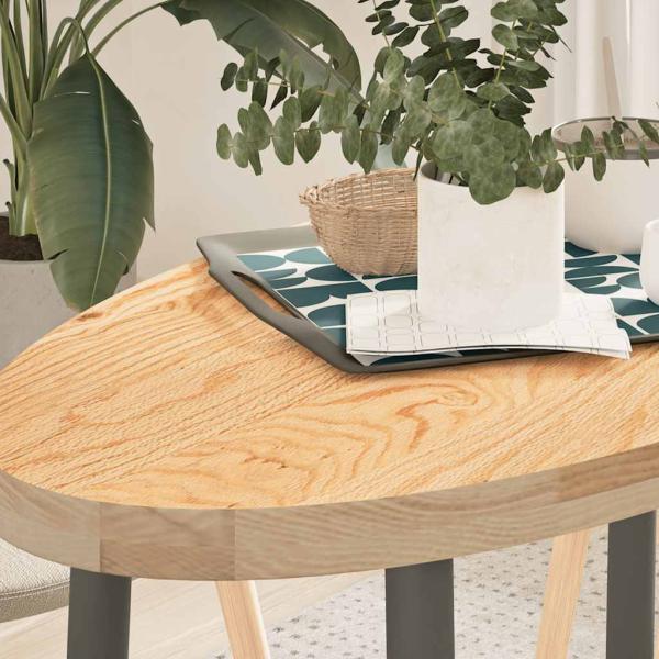 ARDEBO.de - Tischplatte 100x50x4 cm Massivholz Eiche Oval