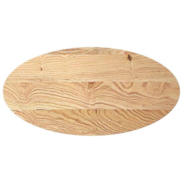 Tischplatte 100x50x4 cm Massivholz Eiche Oval