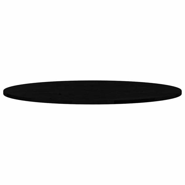 Tischplatte Dunkelbraun 100x50x2 cm Massivholz Eiche Oval