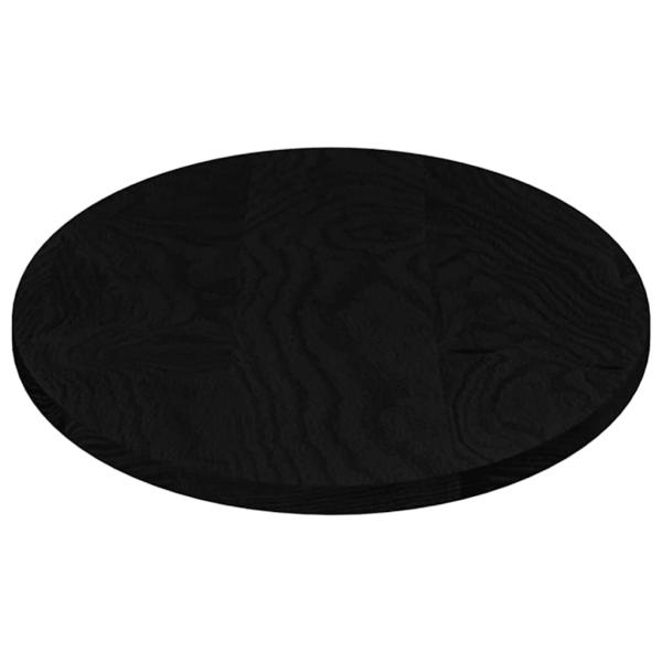 Tischplatte Dunkelbraun 100x50x2 cm Massivholz Eiche Oval