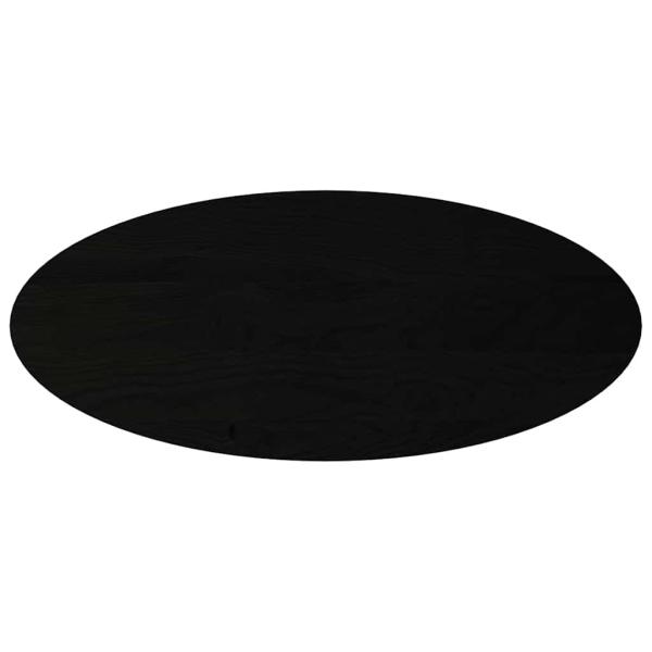 Tischplatte Dunkelbraun 140x60x2 cm Massivholz Eiche Oval