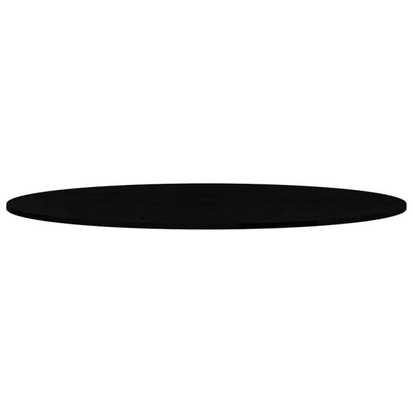 Tischplatte Dunkelbraun 140x60x2 cm Massivholz Eiche Oval