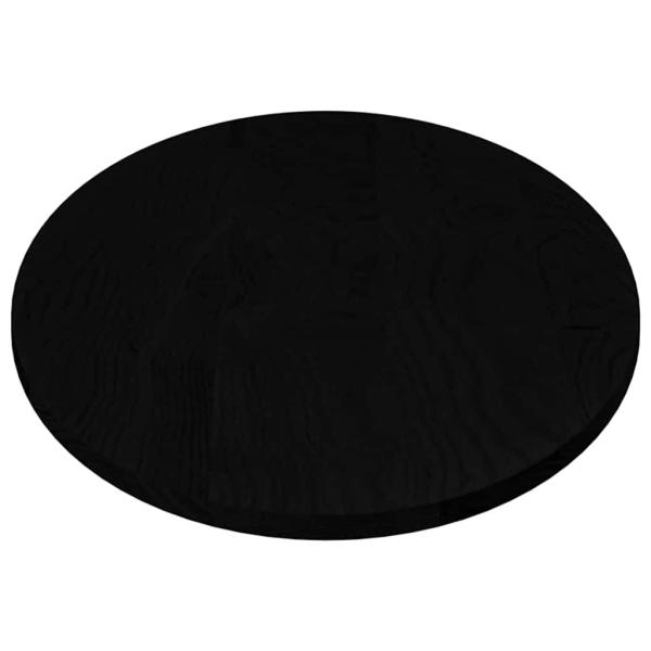 Tischplatte Dunkelbraun 140x60x2 cm Massivholz Eiche Oval