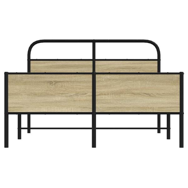 Bettgestell ohne Matratze 135x190 cm Sonoma-Eiche Holzwerkstoff