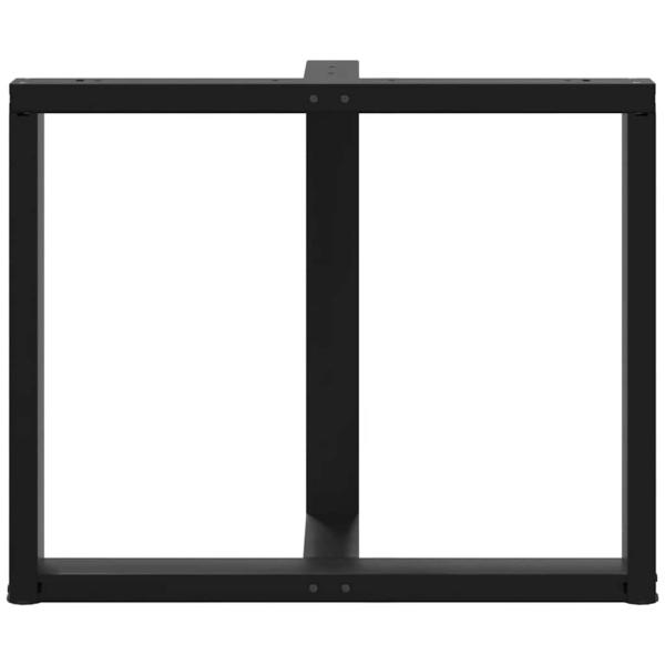 Esstischbeine T-Form 2 Stk. Schwarz 100x35x(72-73) cm Stahl