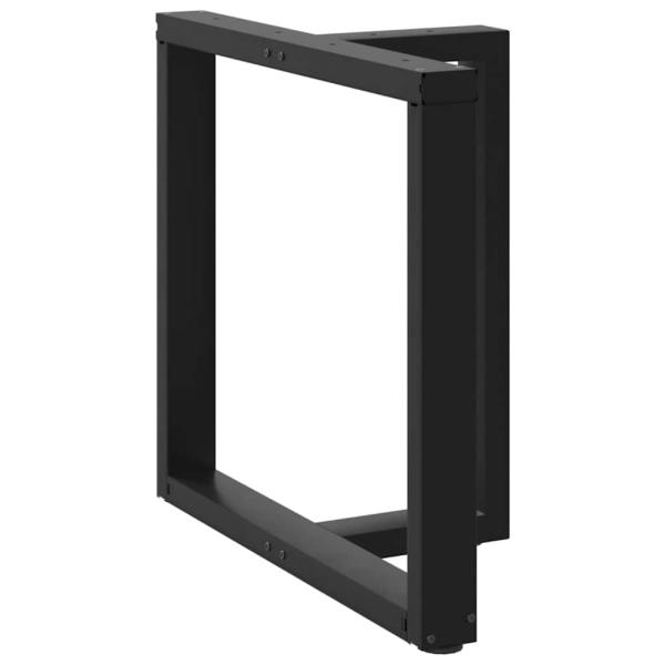 ARDEBO.de - Esstischbeine T-Form 2 Stk. Schwarz 70x35x(72-73) cm Stahl