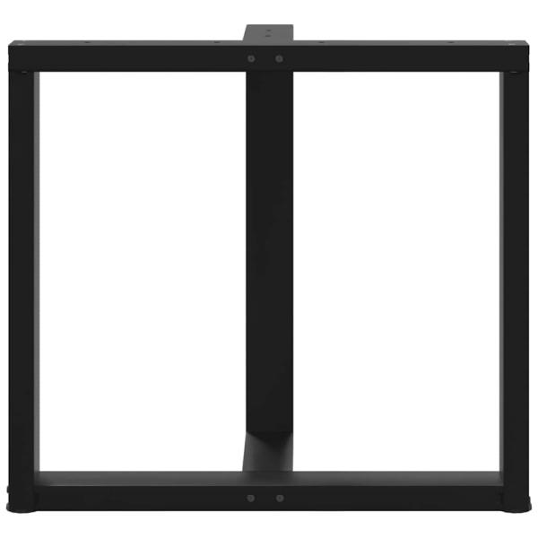 Esstischbeine T-Form 2 Stk. Schwarz 70x35x(72-73) cm Stahl