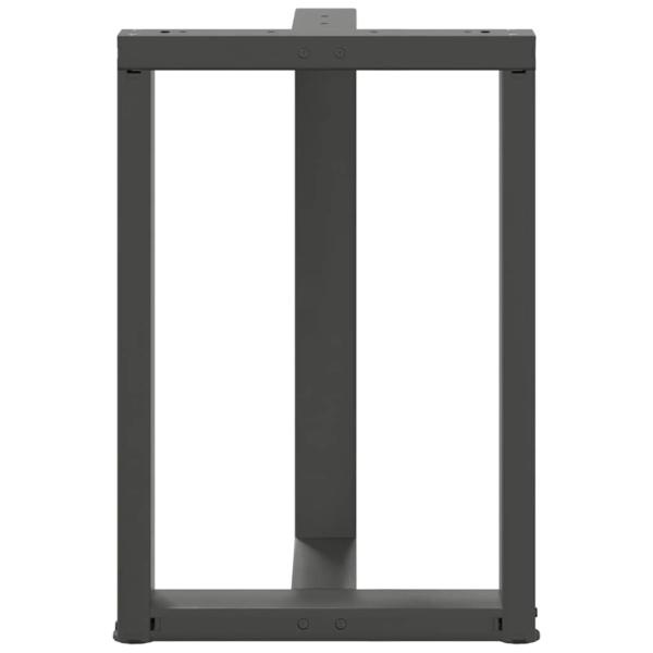 Esstischbeine T-Form 2 Stk. Anthrazit 60x35x(72-73) cm Stahl
