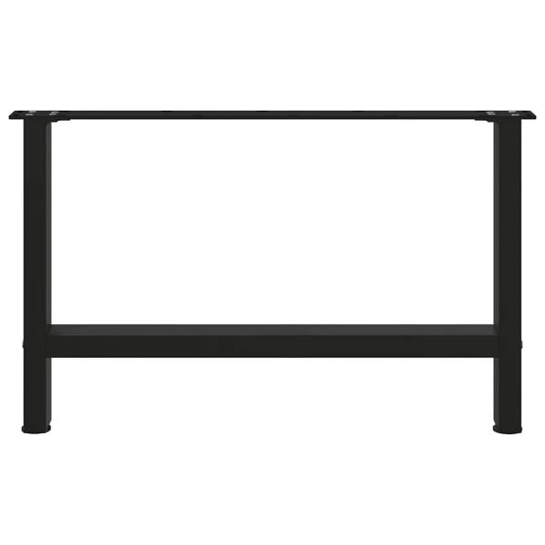 Couchtischbeine Schwarz 2 Stk. 70x(42-43) cm Stahl