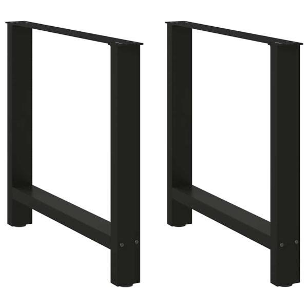 ARDEBO.de - Couchtischbeine Schwarz 2 Stk. 80x(72-73) cm Stahl