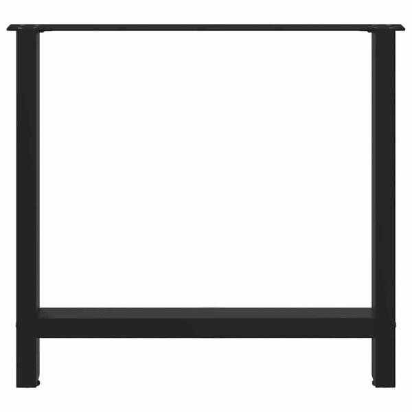 Couchtischbeine Schwarz 2 Stk. 80x(72-73) cm Stahl