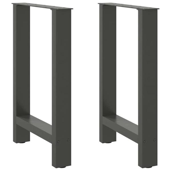 ARDEBO.de - Couchtischbeine Anthrazit 2 Stk. 60x(72-73) cm Stahl