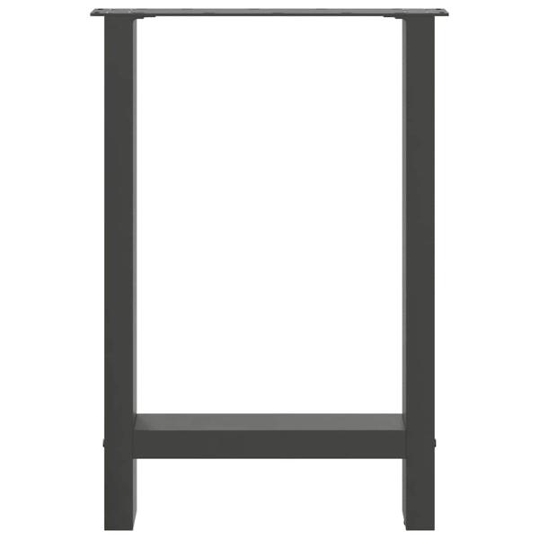 Couchtischbeine Anthrazit 2 Stk. 60x(72-73) cm Stahl