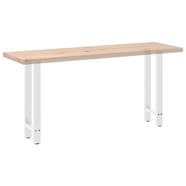 ARDEBO.de - Couchtischbeine Weiß 2 Stk. 38x(72-73) cm Stahl