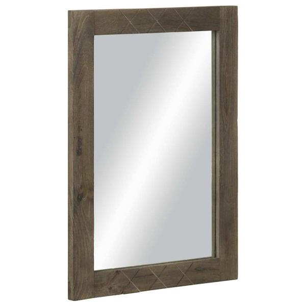 ARDEBO.de - Badspiegel Grau 50x3x70 cm Massivholz Mango