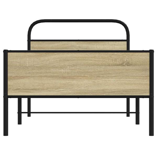 Bettgestell ohne Matratze 100x190 cm Sonoma-Eiche Holzwerkstoff