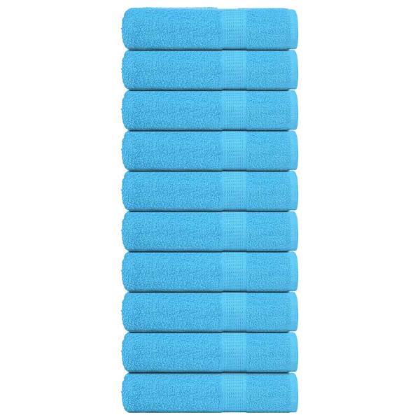 ARDEBO.de - Duschtücher 10 Stk. Türkis 70x140 cm 360 g/m² 100% Baumwolle