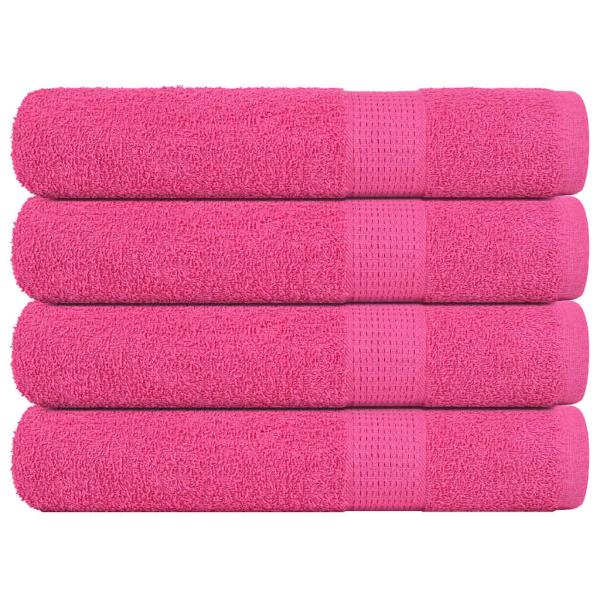 ARDEBO.de - Handtücher 4 Stk. Rosa 100x200 cm 360 g/m² 100% Baumwolle