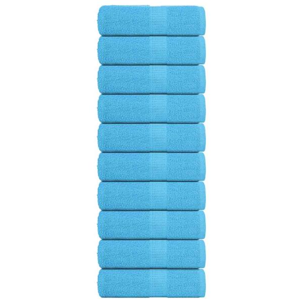 ARDEBO.de - Seiftücher 10 Stk. Türkis 30x30 cm 360 g/m² 100% Baumwolle