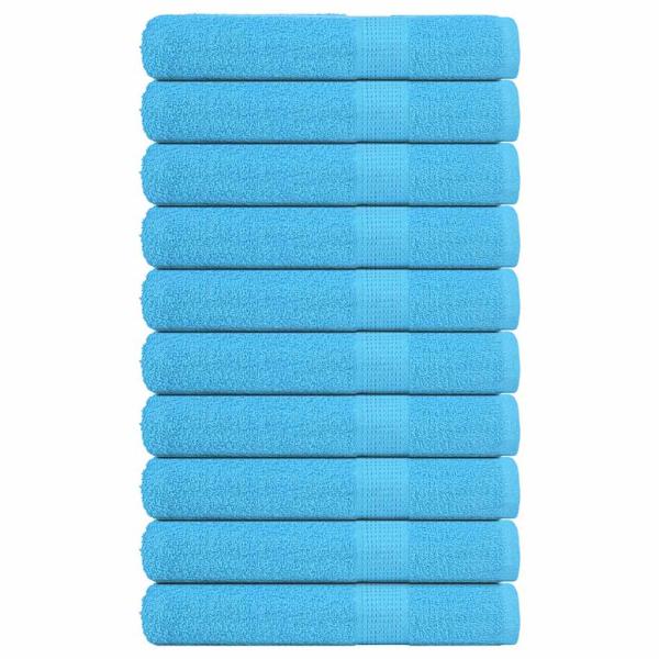 ARDEBO.de - Saunatücher 10 Stk. Türkis 80x200 cm 360 g/m² 100% Baumwolle