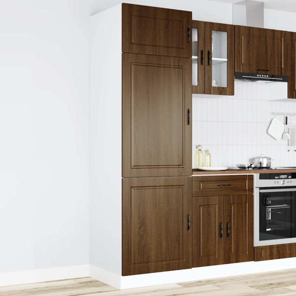 ARDEBO.de - Küchenschrank Porto Braun Eichen-Optik Holzwerkstoff