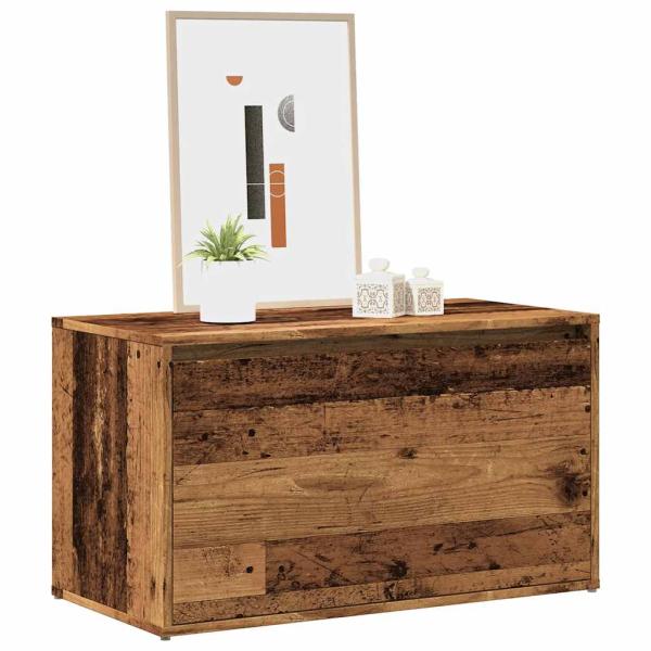 ARDEBO.de - Flurbank 80x40x45 cm Altholz-Optik Holzwerkstoff