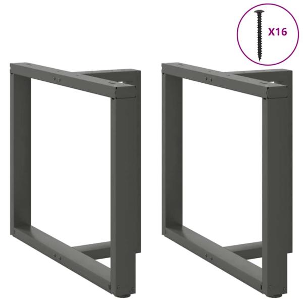 Esstischbeine T-Form 2 Stk. Anthrazit 100x35x(72-73) cm Stahl