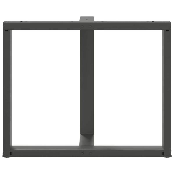 Esstischbeine T-Form 2 Stk. Anthrazit 100x35x(72-73) cm Stahl